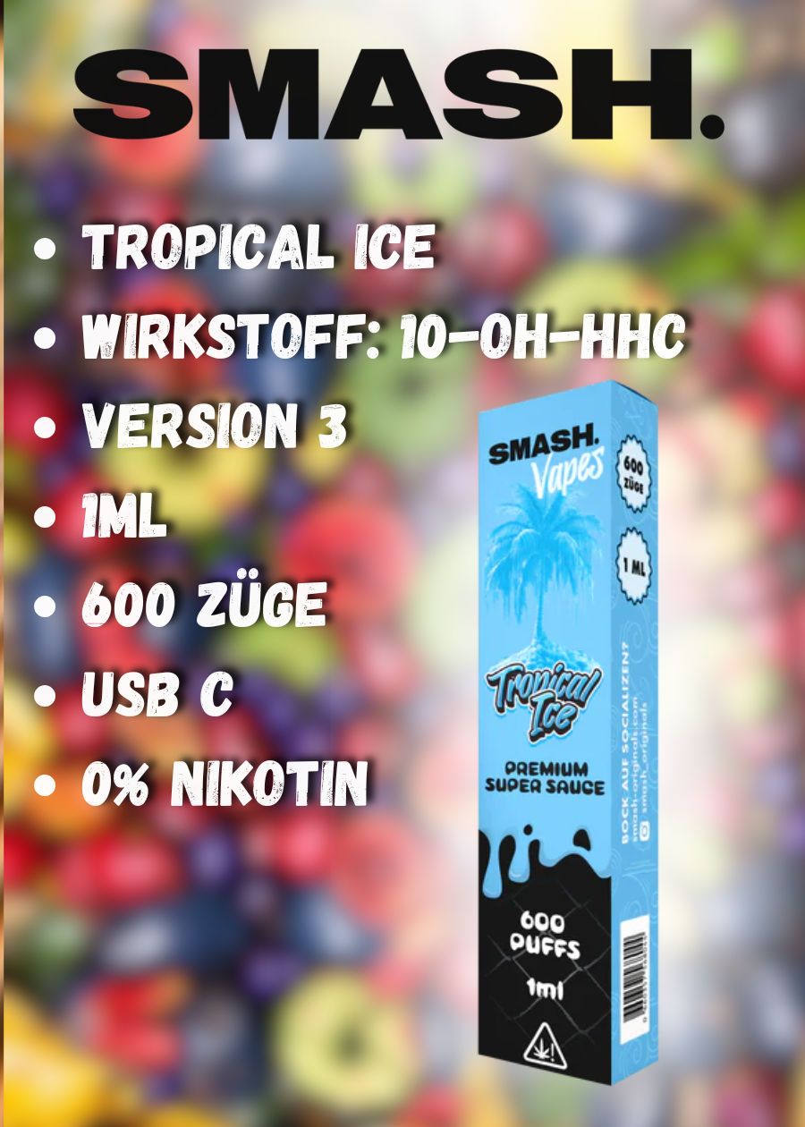 SMASH Premium Super Sauce Vape - Tropical Ice 1ml kaufen