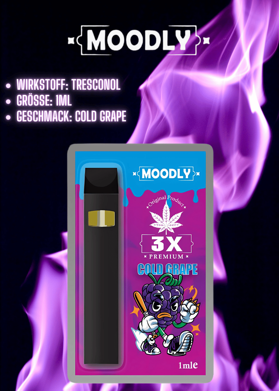 MOODLY Tresconol Vape 1ml: 3X COLD GRAPE kaufen