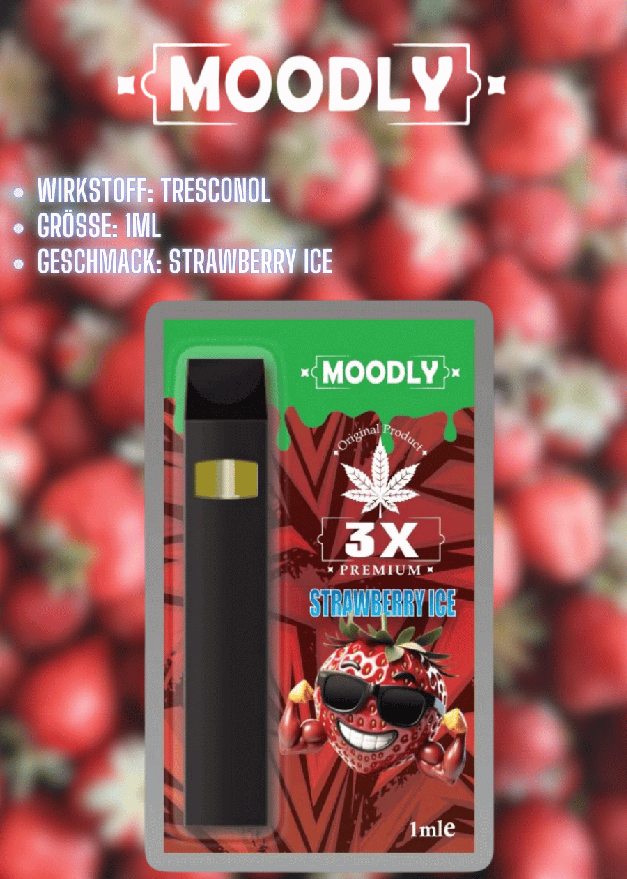 MOODLY Tresconol Vape 1ml: 3X STRAWBERRY ICE kaufen