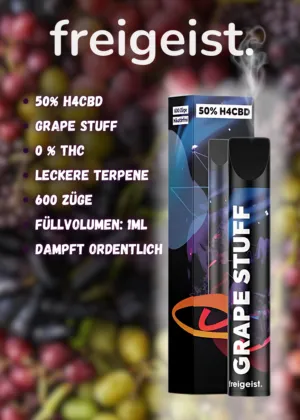 freigeist H4CBD 1ml vape Grape Stuff