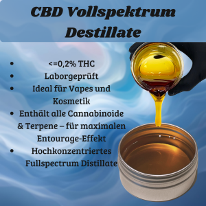 CBD Vollspektrum Destillat 99% Reinheit