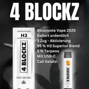4Blockz H3 Superior Vape Cali Gelato 1ml