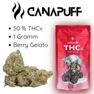 50 % THCv 1 Gramm Berry Gelato von Cannapuff