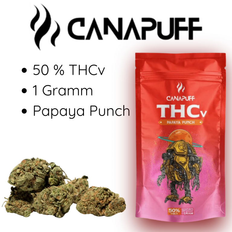 50% THCv 1 Gramm Papaya Punch von Cannapuff