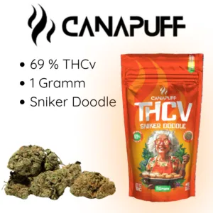 69% THCv 1 Gramm Sniker Doodle von Cannapuff