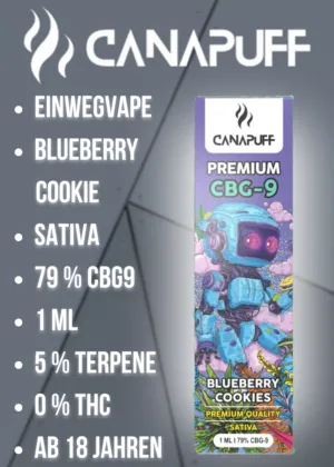 Cannapuff CBG9 Vape Blueberry Cookie
