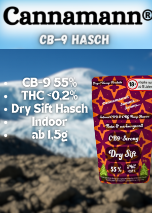 Dry Sift Haschisch mit 55% CBG9