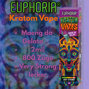 Kratom Vape 2ml Maeng Da Gelato Euphoria