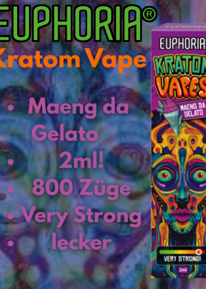 Kratom Vape 2ml Maeng Da Gelato Euphoria