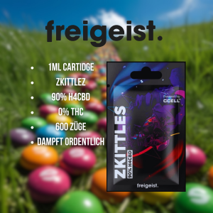Freigeist 90% H4CBD Cartridge 1ml Zkittlez