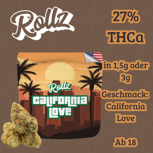 California Love THCa-Blueten 27% THCa von Rollz 1,5g-3g