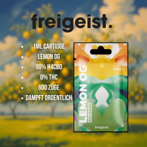 Freigeist 90% H4CBD Cartridge 1ml Lemon OG