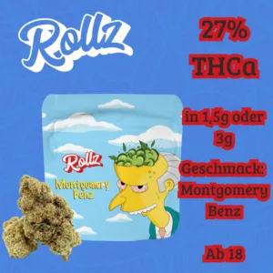 Montgomery Benz THCa-Blueten 27% THCa von Rollz 1,5g-3g