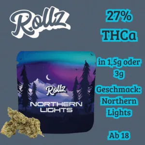 THCa Blüten Northern Lights 27% THCa von Rollz