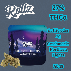 THCa Blüten Northern Lights 27% THCa von Rollz