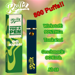 OG Kush THCa-Vape 2ml 90% THCa von Rollz