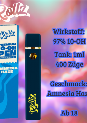 Amnesia Haze 10-OH Vape 97% 1ml Rollz