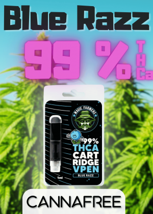 Blue Razz THCa Cartridge 99 % THCa