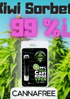 Kiwi Sorbet THCa Cartridge 99 % THCa