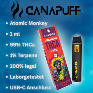 THCa Vape Atomic Monkey mit 99% von Canapuff