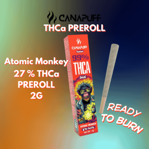 canapuff thca preroll atomic monkey 27thca 2g
