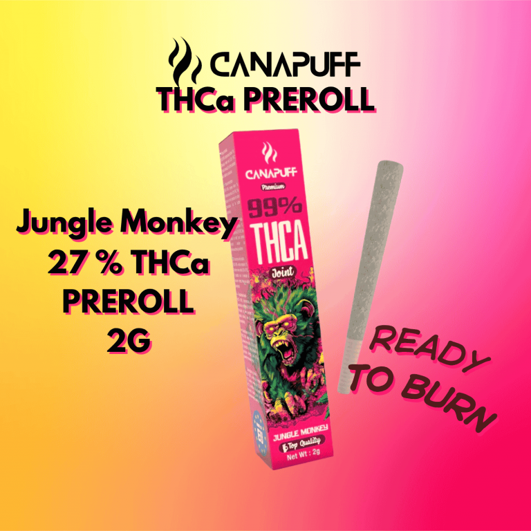 canapuff thca preroll jungle monkey 27thca 2g