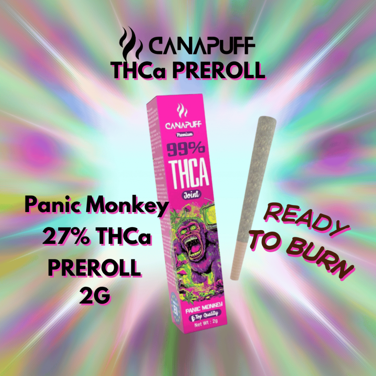 canapuff thca preroll panic monkey 27thca