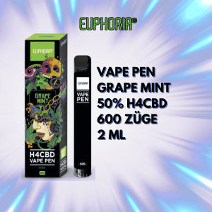 euphoria h4cbd vape pen grape mint 50h4cbd 2ml
