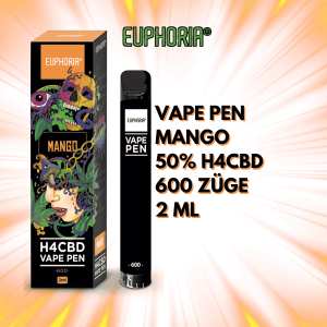 euphoria h4cbd vape pen mango 50h4cbd 2ml