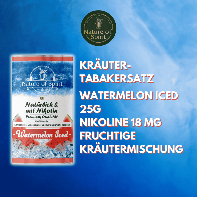 nature of spirit cbd tabakersatz watermelon iced kraeuter 25g