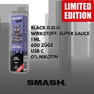 smash super sauce vape black dog 1ml