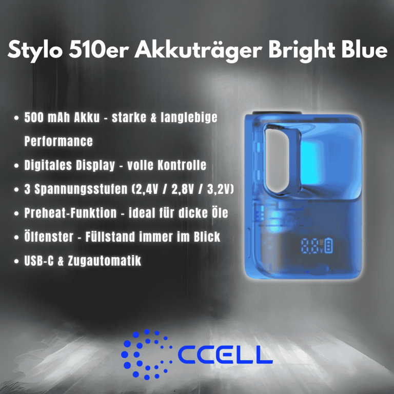 ccell akkutraeger stylo 510er brightblue