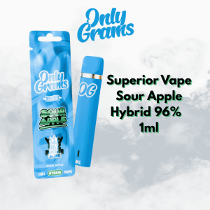 onlygrams hybrid superior vape sour apple 1ml