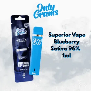 onlygrams sativa superior vape blueberry 1ml