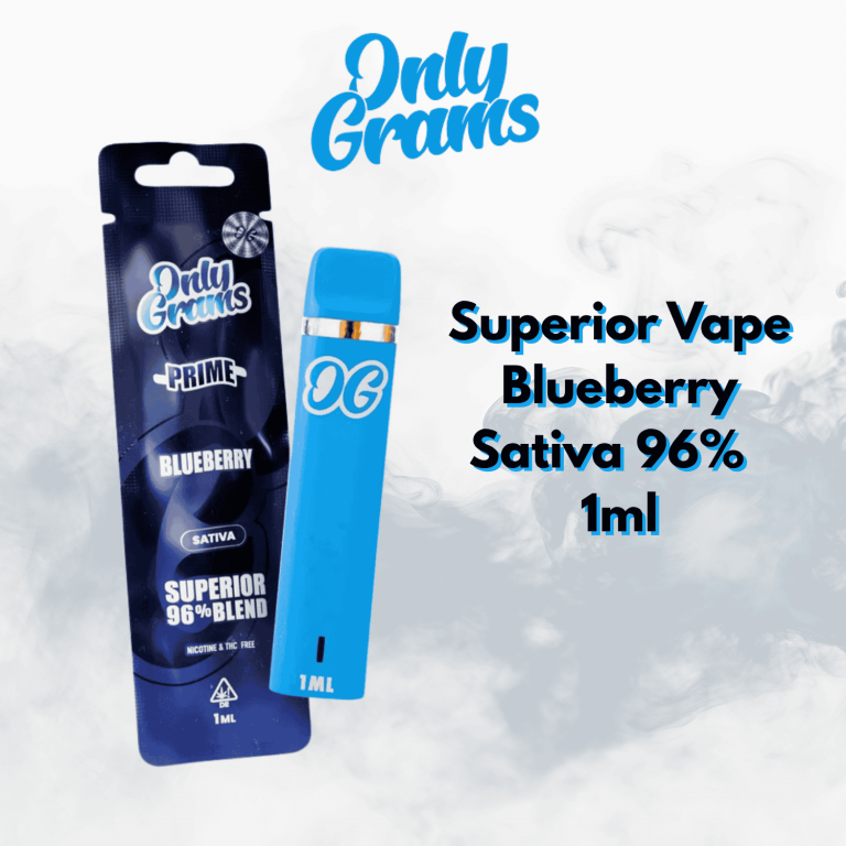 onlygrams sativa superior vape blueberry 1ml