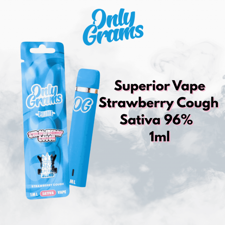 onlygrams sativa superior vape strawberry cough 1ml