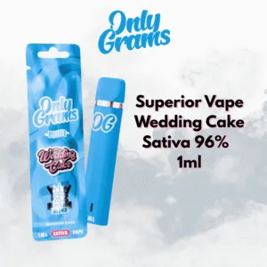 onlygrams sativa superior vape wedding cake 1ml